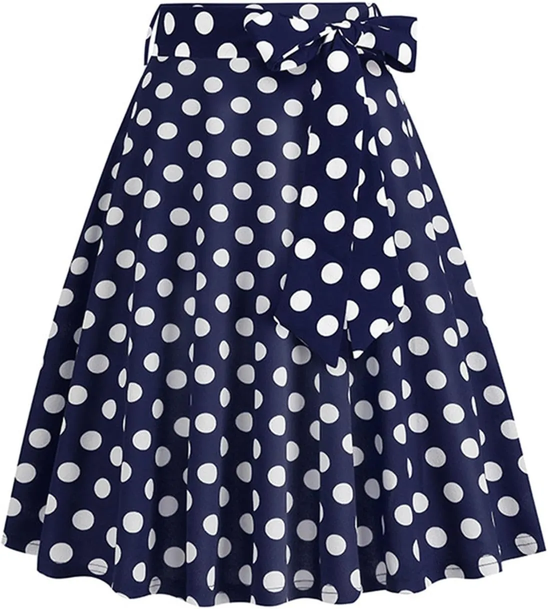 Polka Dot Flare Skirts for Women High Waist Cute A Line Mini Skirt Pleated Swing Half Dress Ladies Vintage Skirts