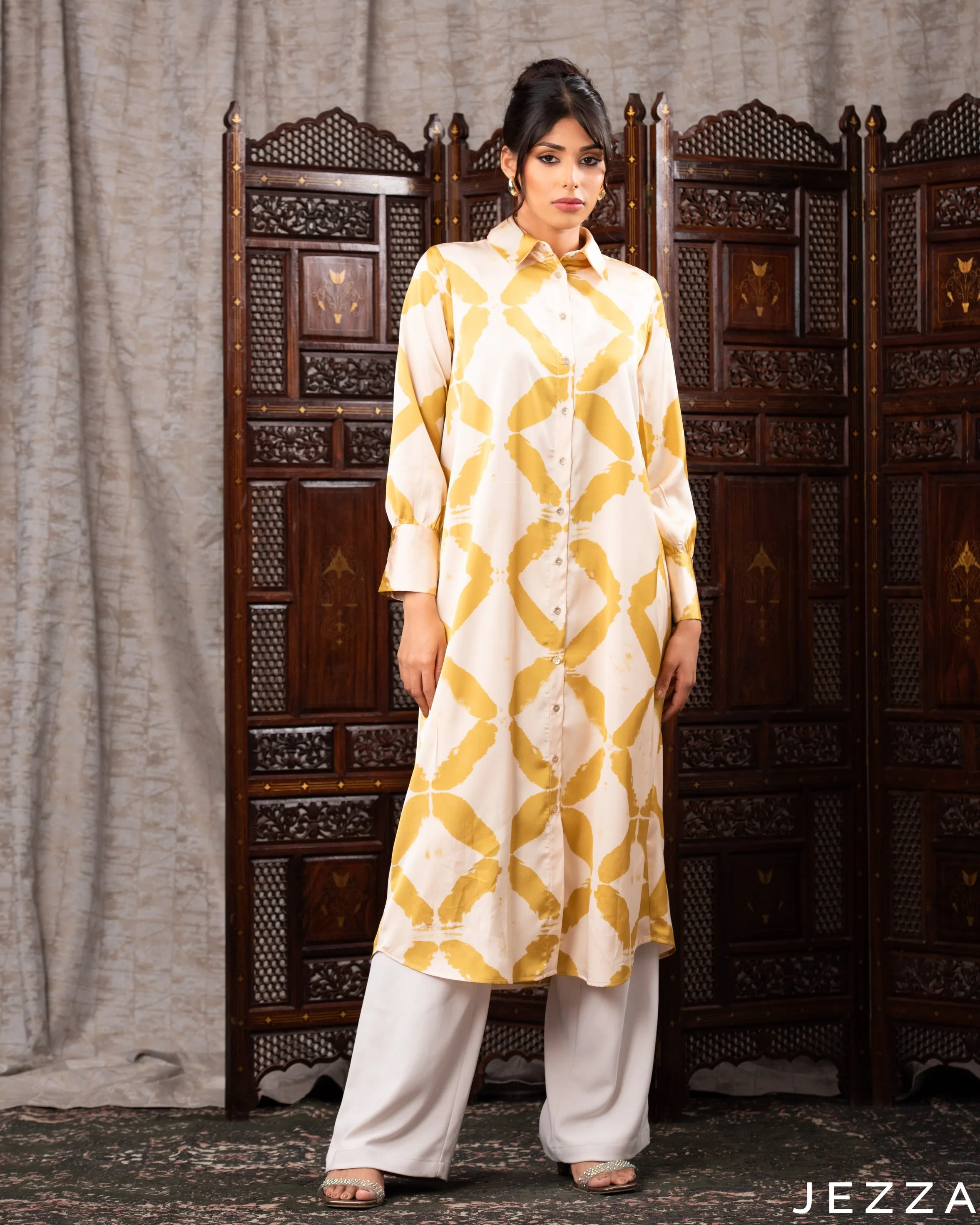 Printed Satin Midi Top 62031