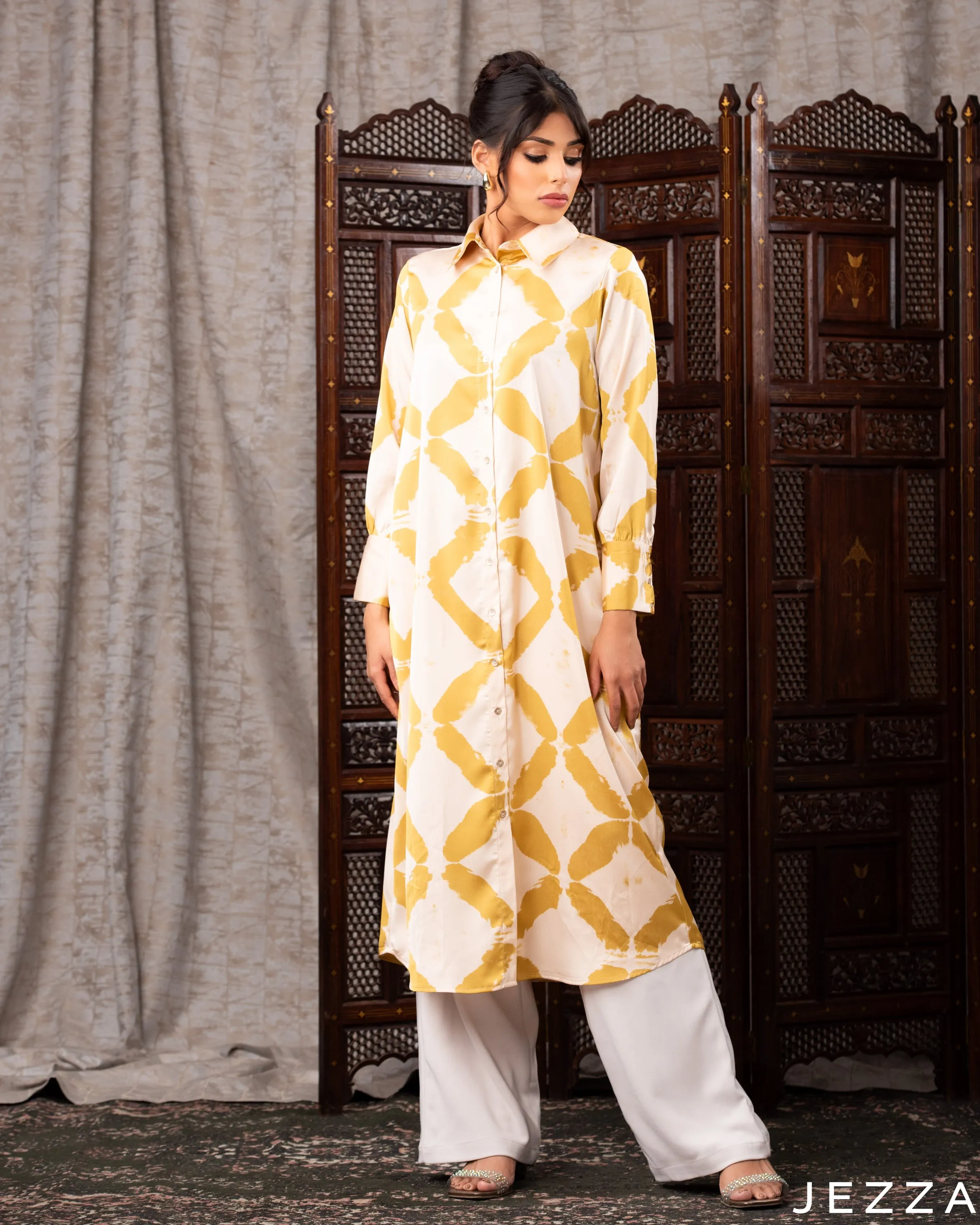 Printed Satin Midi Top 62031