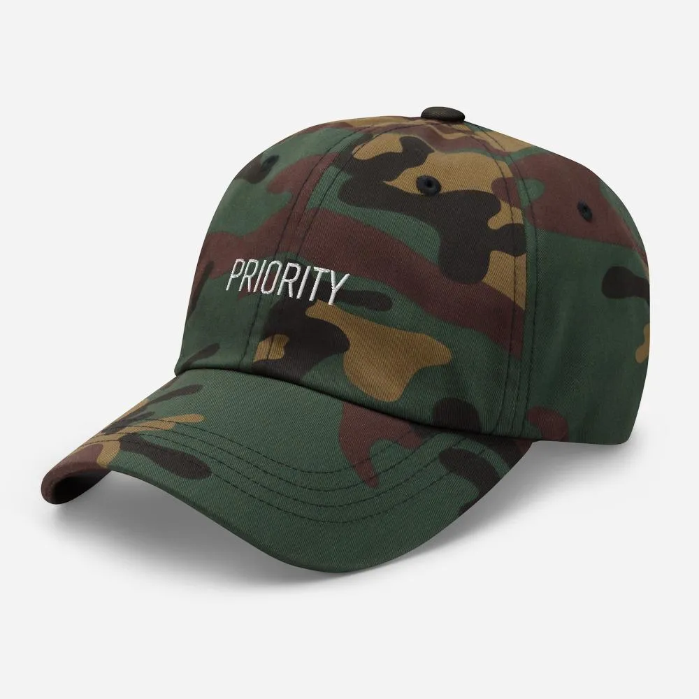 Priority Embroidered Unisex Baseball Cap