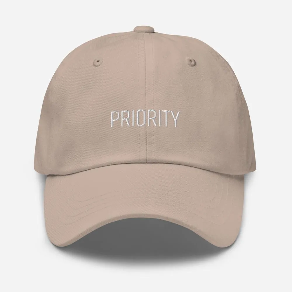 Priority Embroidered Unisex Baseball Cap