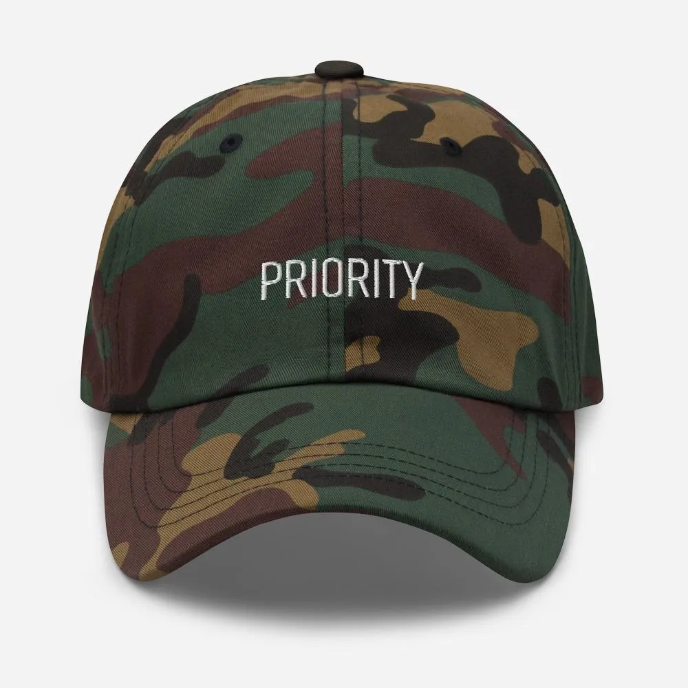 Priority Embroidered Unisex Baseball Cap