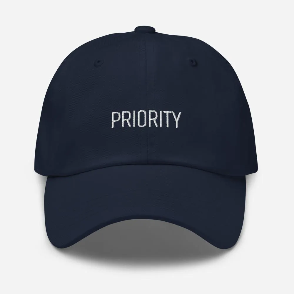 Priority Embroidered Unisex Baseball Cap