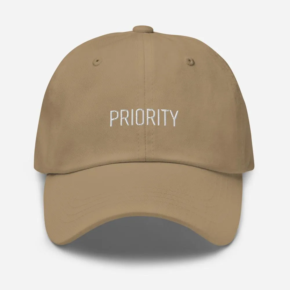 Priority Embroidered Unisex Baseball Cap