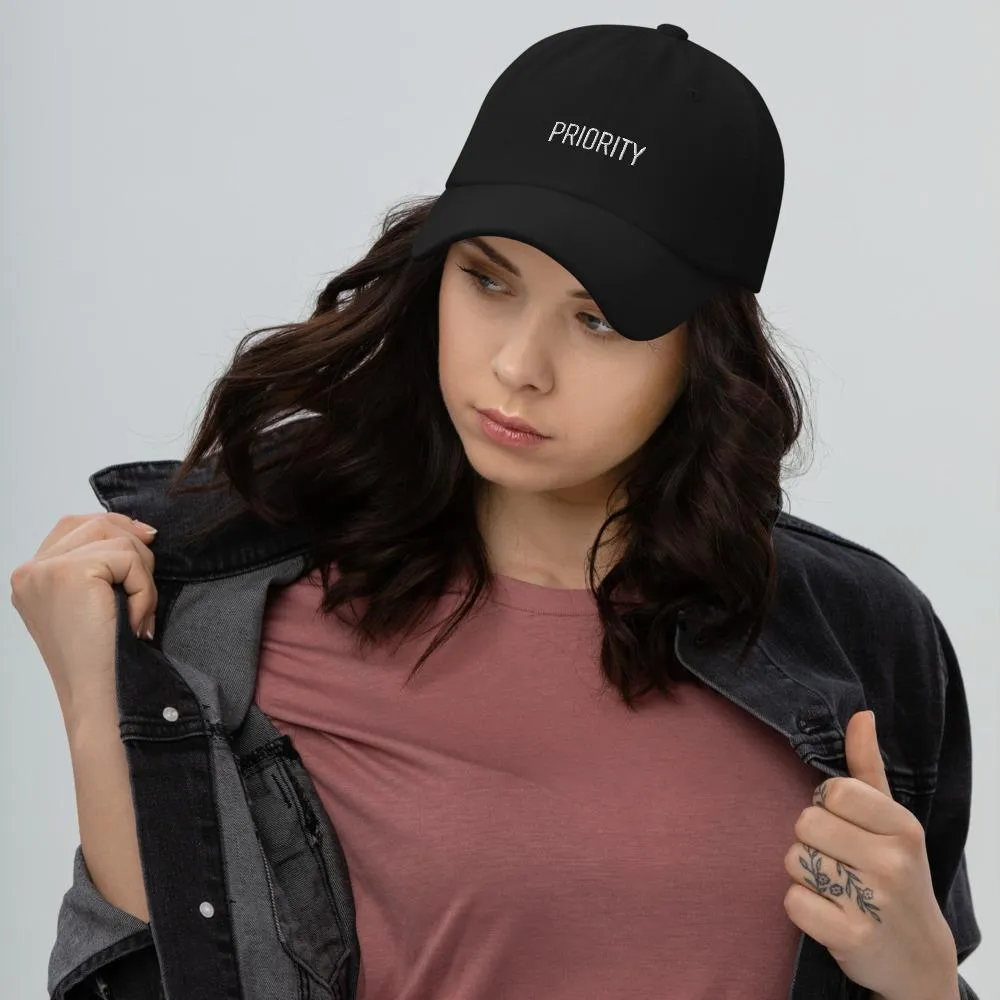 Priority Embroidered Unisex Baseball Cap