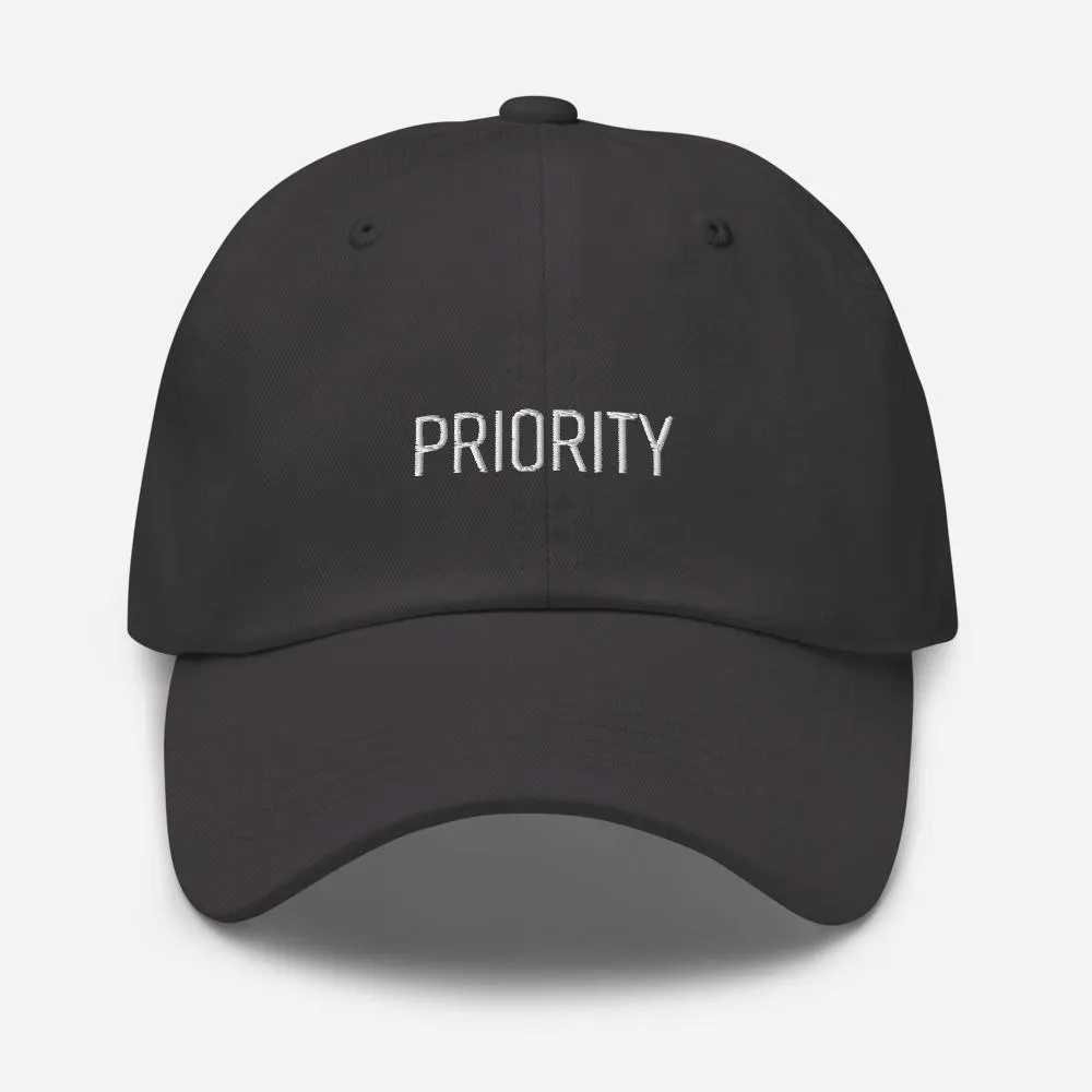 Priority Embroidered Unisex Baseball Cap