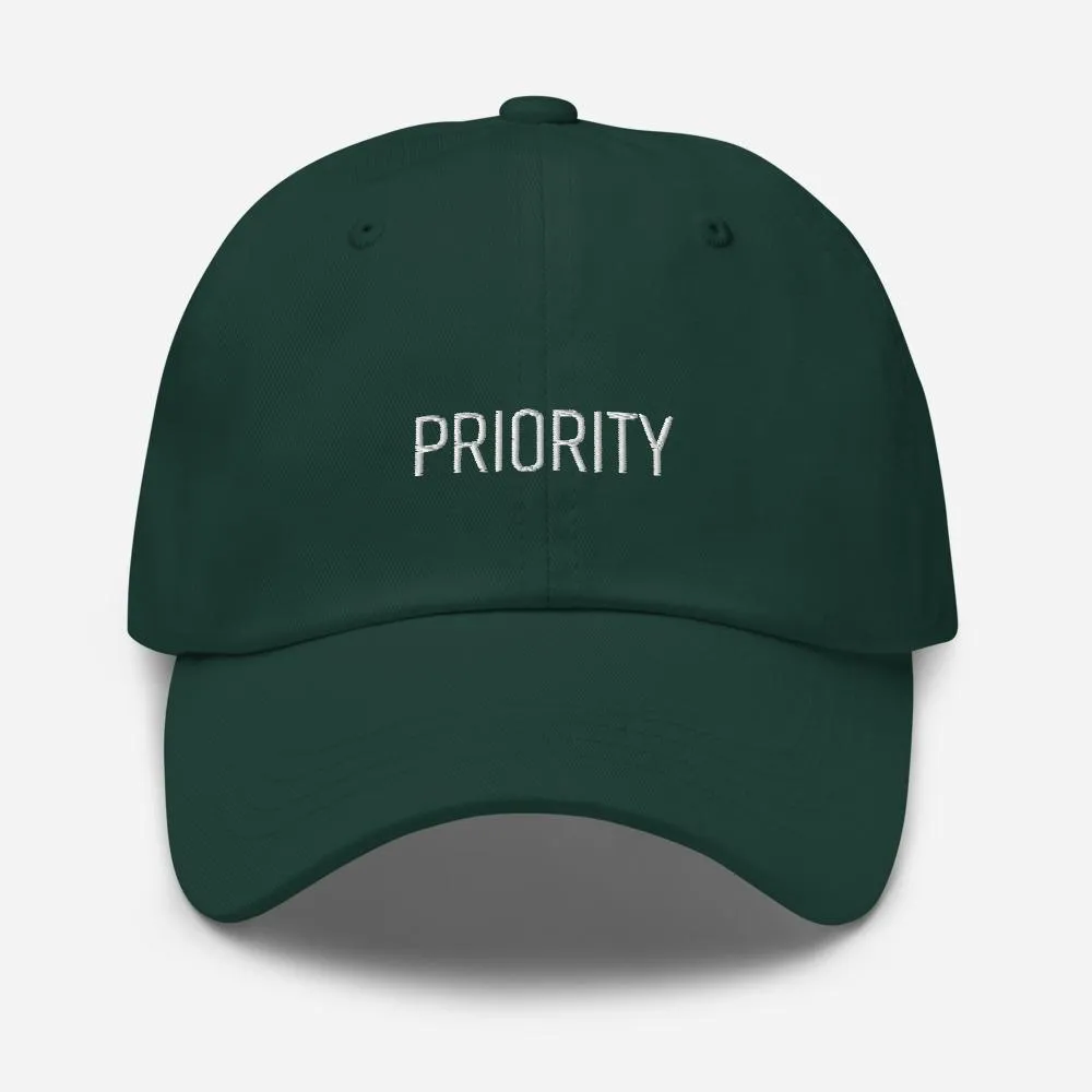 Priority Embroidered Unisex Baseball Cap