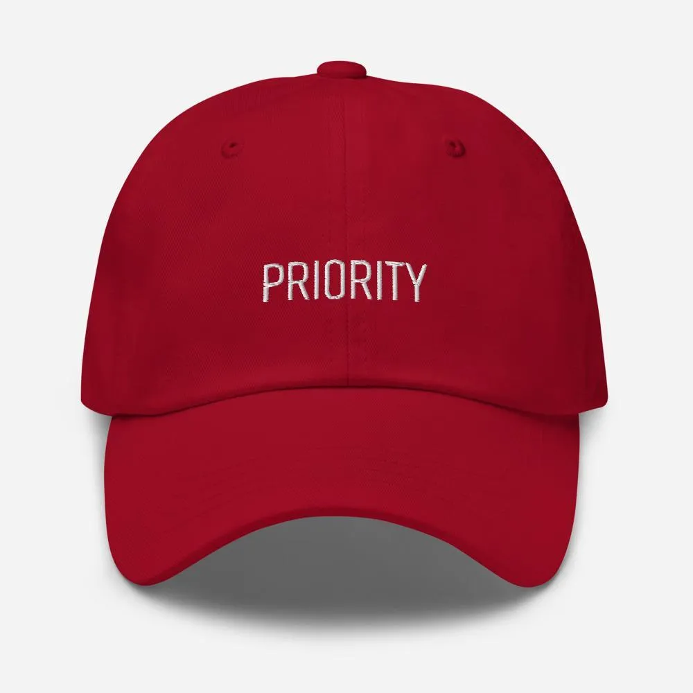 Priority Embroidered Unisex Baseball Cap
