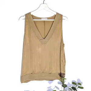 Pure viscose classy V-neck top (S)