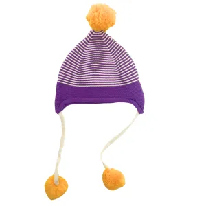 Purple& Gold Stripe Hat