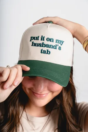 Put it on my husband's tab hat natural
