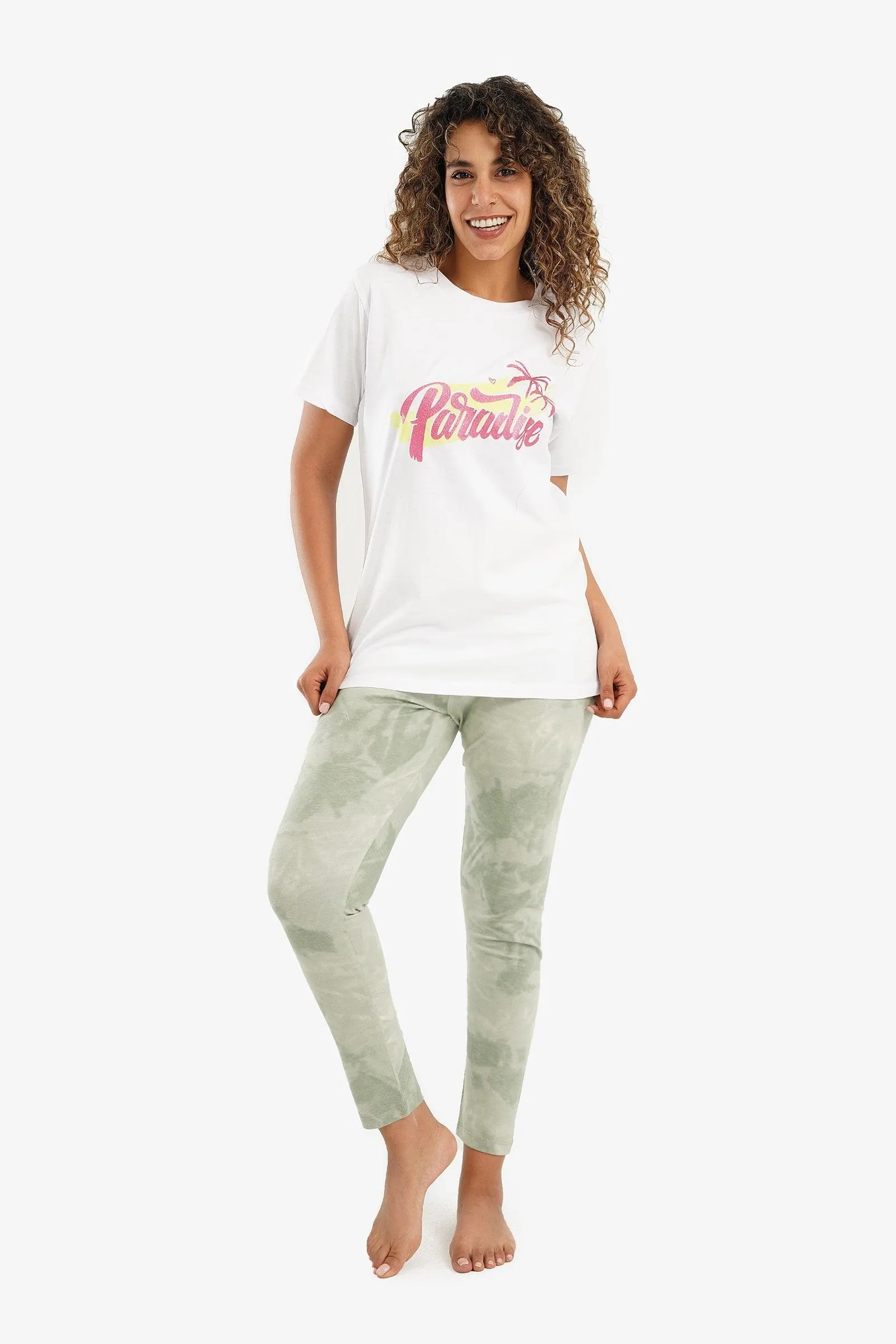 Pyjama Set with Slim Pants