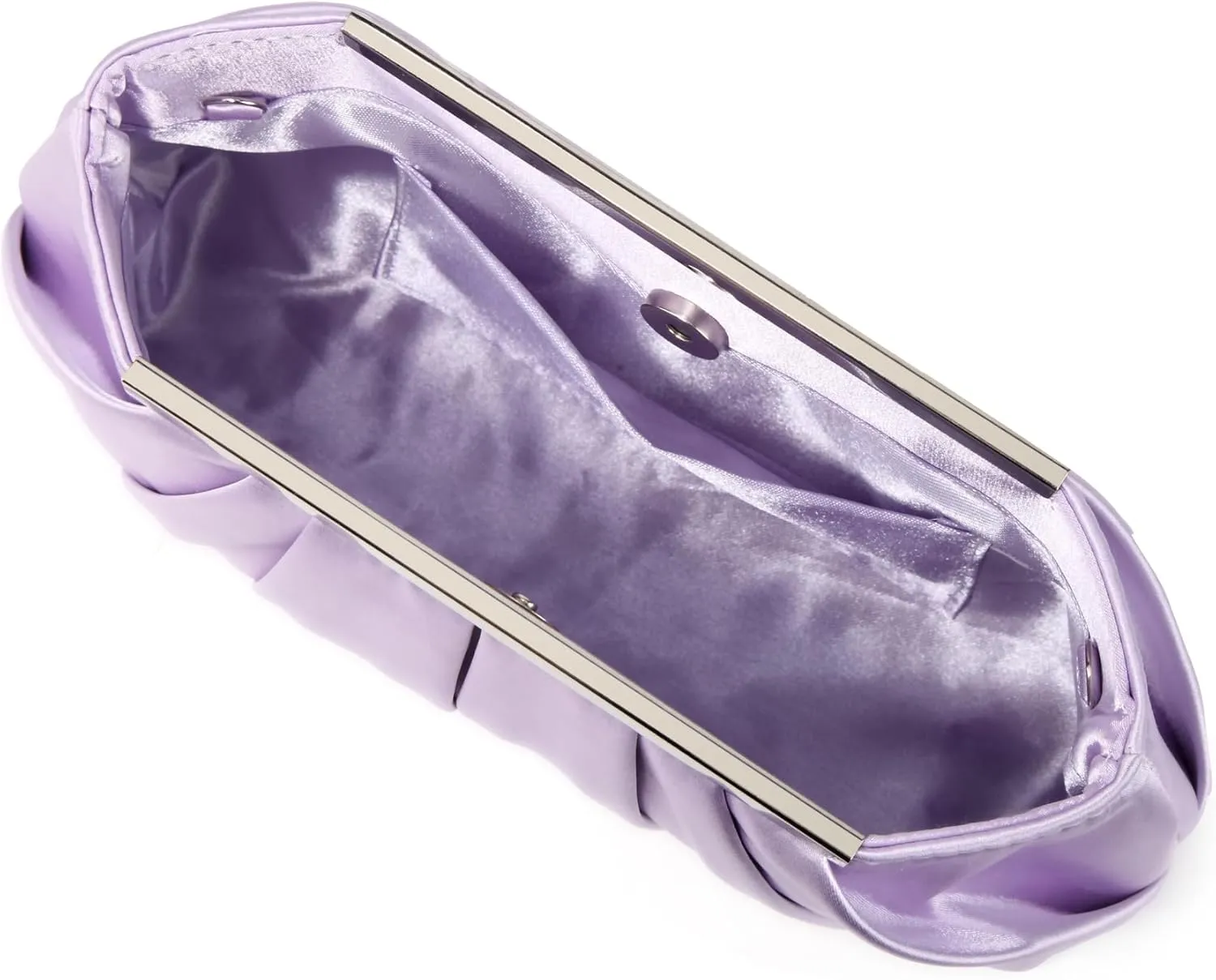 RomanticDesign Elegant Evening Clutch Pleated Satin Bridal Purse Party Prom Banquet Handbag Shoulder Bag