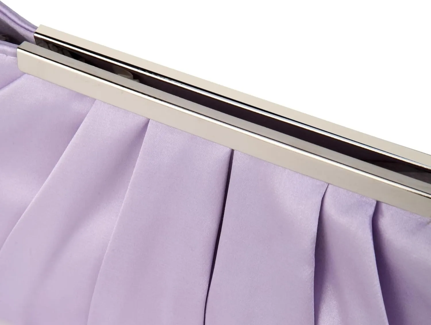 RomanticDesign Elegant Evening Clutch Pleated Satin Bridal Purse Party Prom Banquet Handbag Shoulder Bag