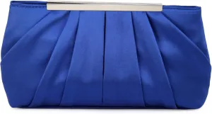 RomanticDesign Elegant Evening Clutch Pleated Satin Bridal Purse Party Prom Banquet Handbag Shoulder Bag