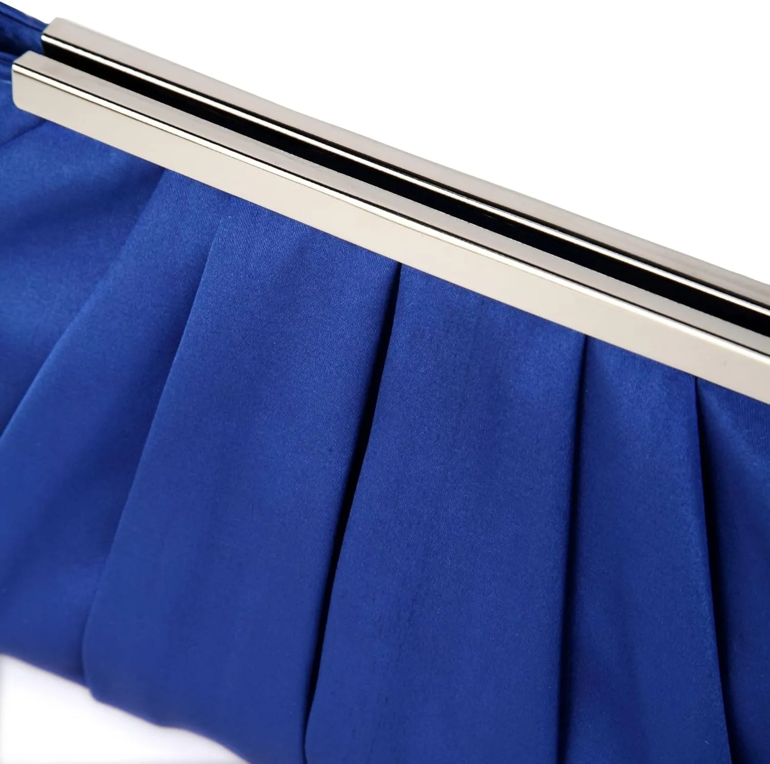 RomanticDesign Elegant Evening Clutch Pleated Satin Bridal Purse Party Prom Banquet Handbag Shoulder Bag