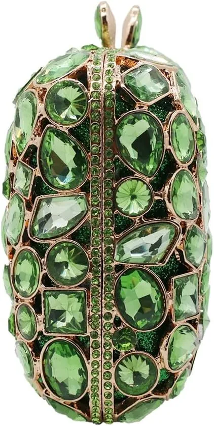 RomanticDesign Glitter Rhinestone Evening Clutch for Women Bling Glass Crystal Bridal Purse Cocktail Prom Party Handbag