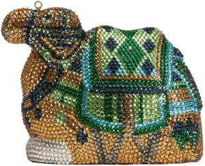 RomanticDesign Women Luxury Camel Rhinestone Evening Clutch Sparkly Crystal Purse Party Prom Banquet Handbag