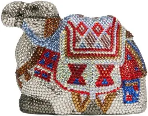 RomanticDesign Women Luxury Camel Rhinestone Evening Clutch Sparkly Crystal Purse Party Prom Banquet Handbag