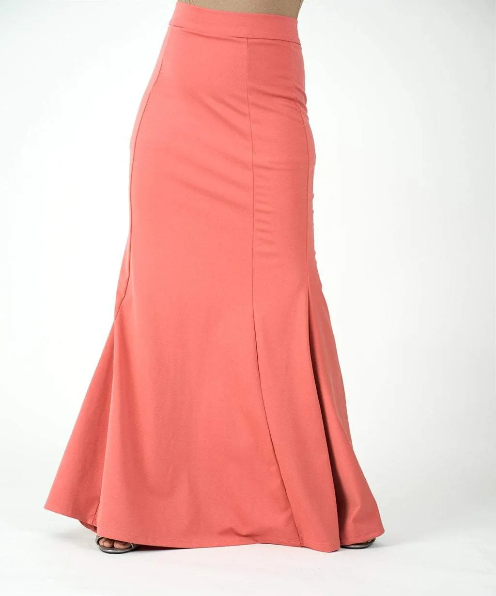 Salmon Pencil Skirt