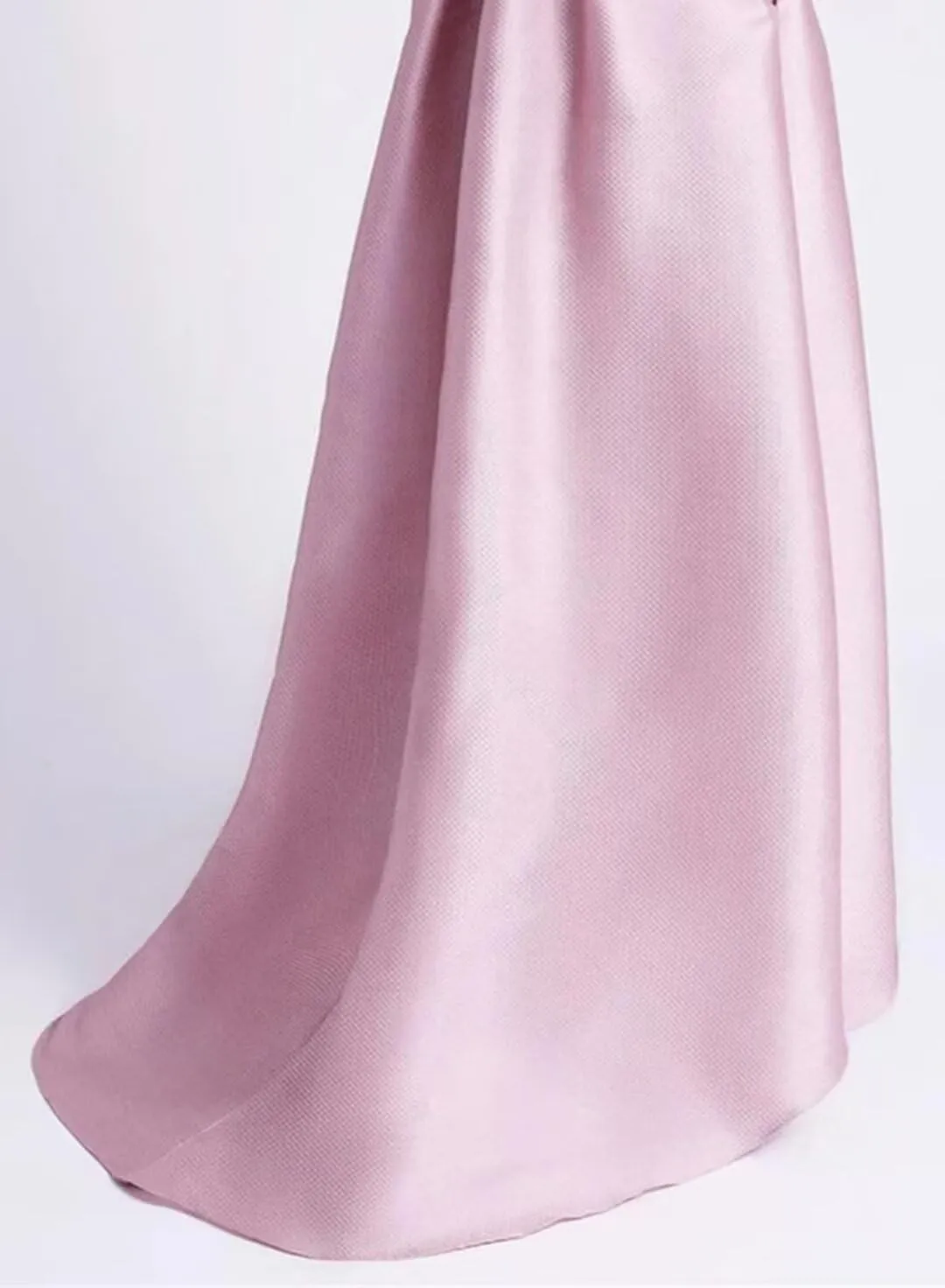 Satin Hi-Low Mother of The Bride Dresses Crew Neck Formal Dress A Line Elegance Wedding Guest Dress with Pockets