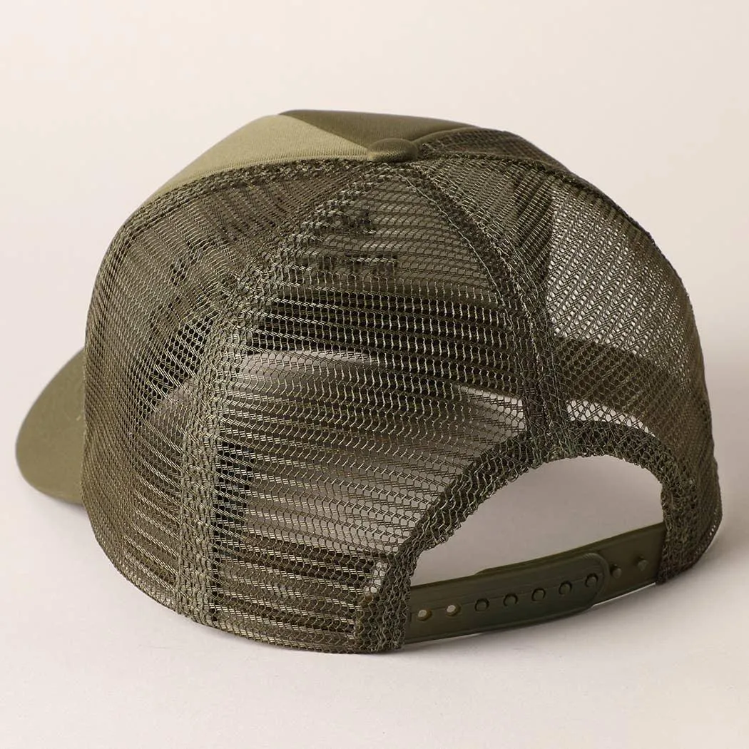 Say Howdy Stay Rowdy Embroidery Mesh Trucker Hat