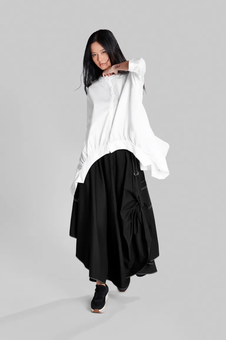 SHIRT WITH SIDE DRAPE