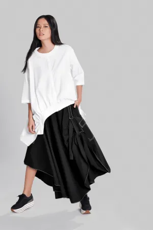 SHIRT WITH SIDE DRAPE