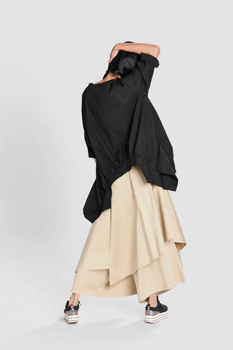 SHIRT WITH SIDE DRAPE