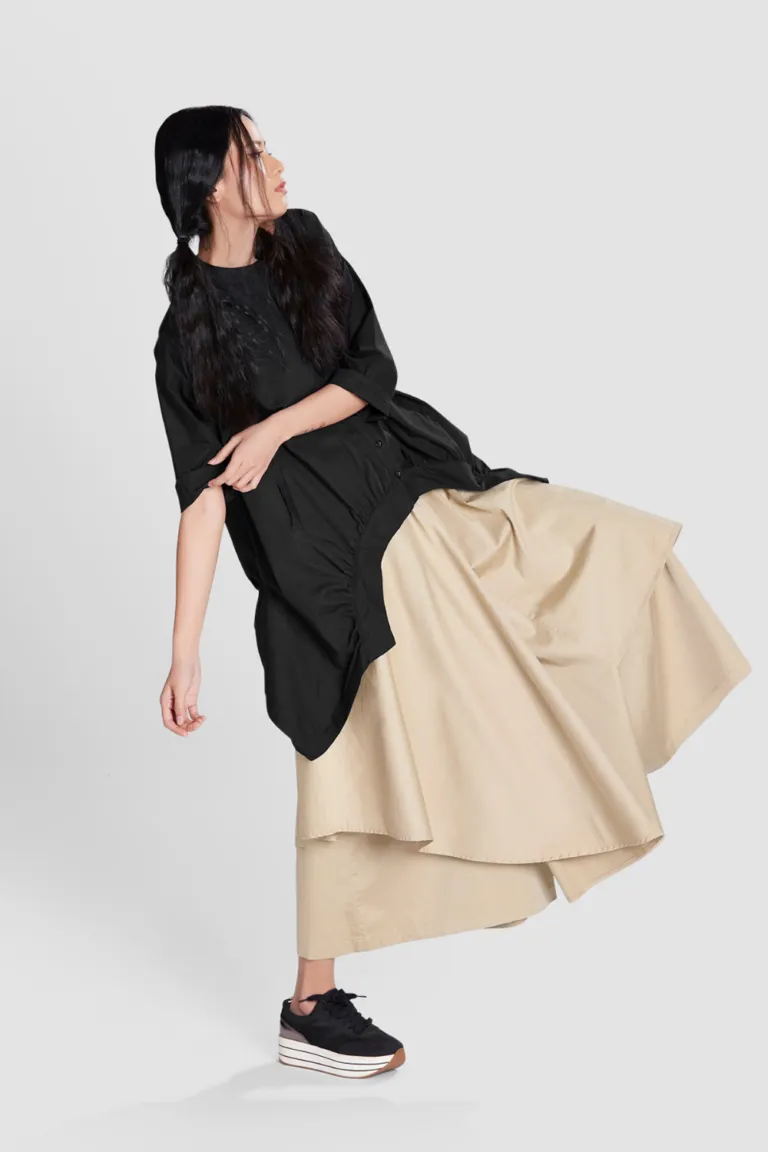 SHIRT WITH SIDE DRAPE