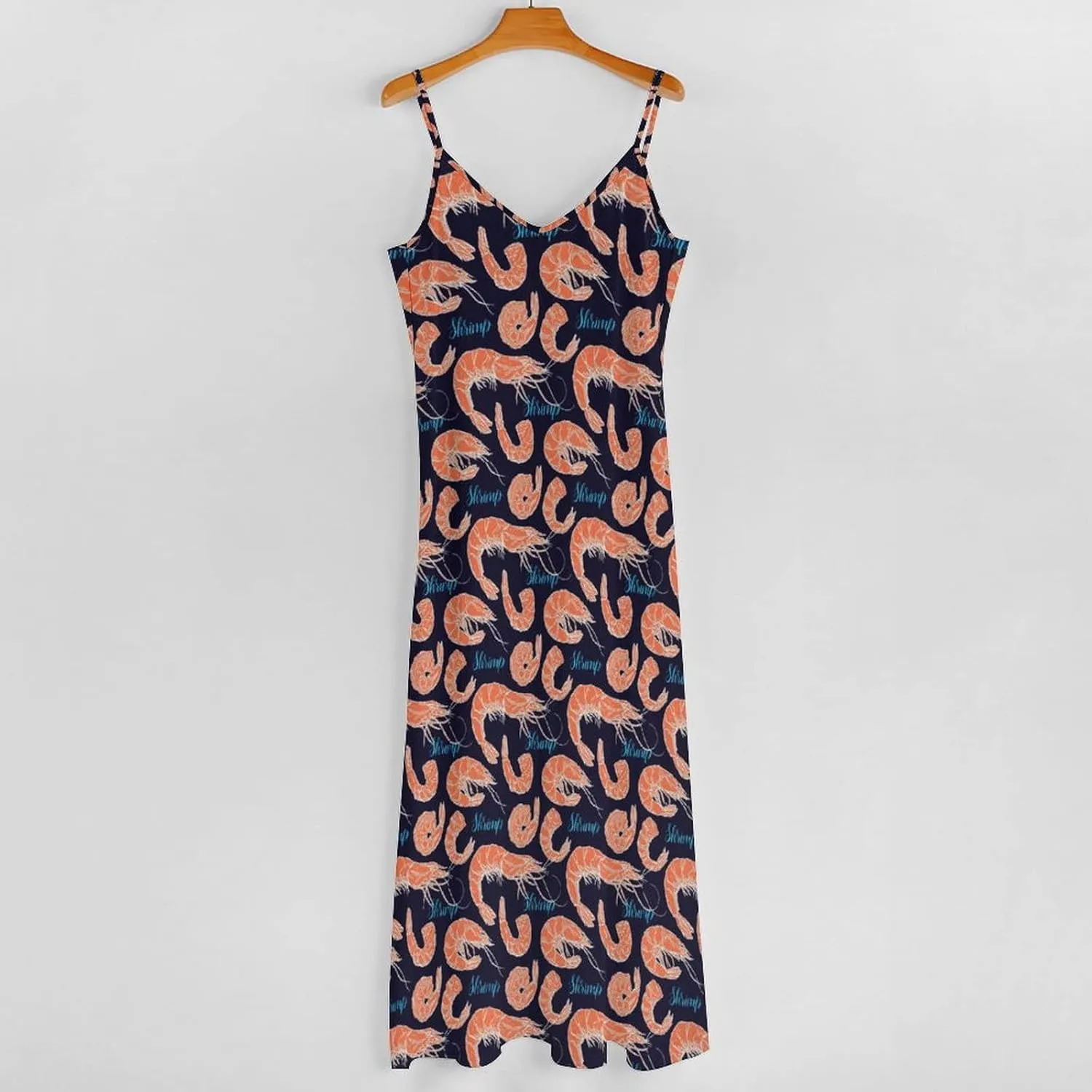 Shrimp Pattern Sea Food Summer Dresses Maxi Dress Sundress Beach Dresses for Women
