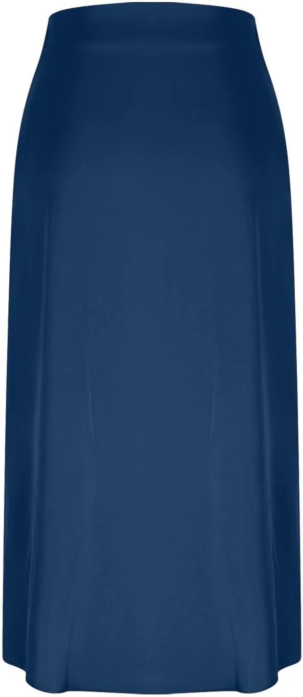 Silk Skirts for Women Satin High Waisted Midi Skirt Elegant A Line Skirt Business Casual Cocktail Party Dress 2025