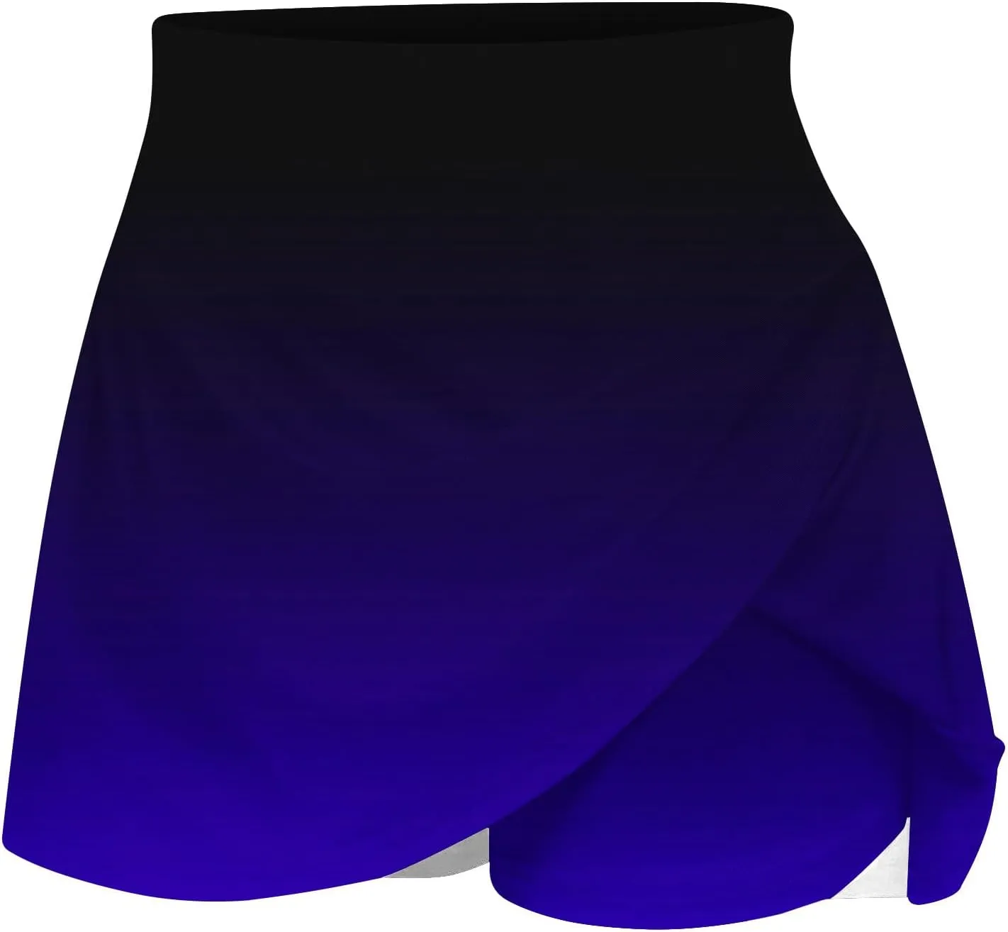 Skirts for Women Trendy Gradient Workout Sports Skirt Tummy Control Skirt Elastic High Waisted Casual Mini Skirt