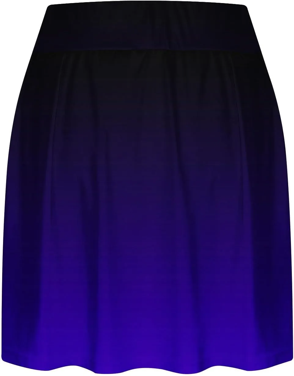 Skirts for Women Trendy Gradient Workout Sports Skirt Tummy Control Skirt Elastic High Waisted Casual Mini Skirt