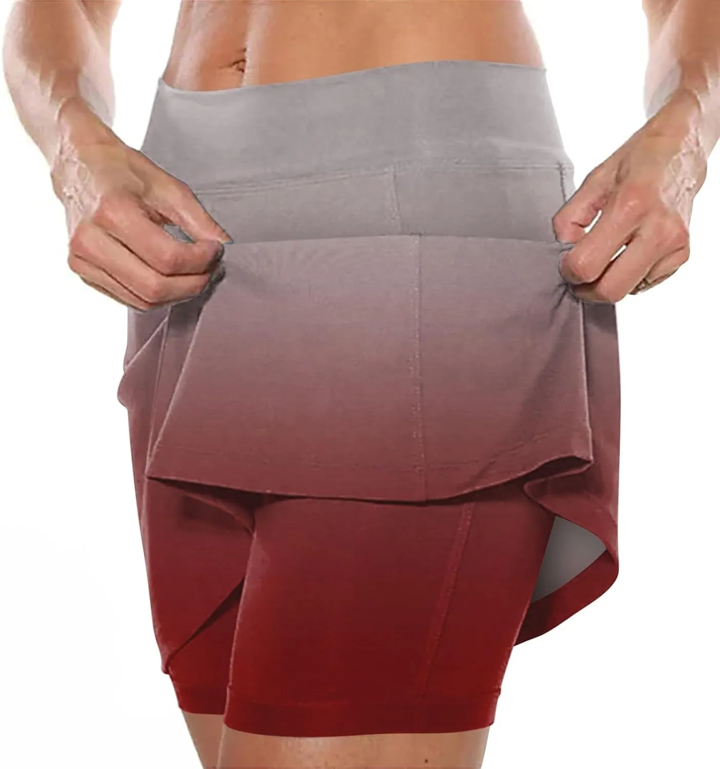Skorts for Women Plus Size Shorts,Women's Knee Length Skorts Skirts Tennis Athletic Golf Causal Skort with Pockets