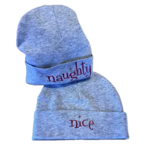 Sol Baby Naughty or Nice Grey Heather Infant 0-6 Month Beanie