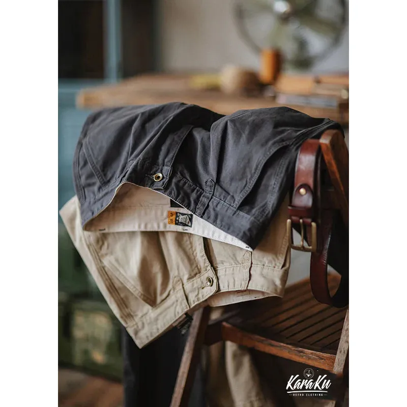 Solid Color Cotton Chino Pants