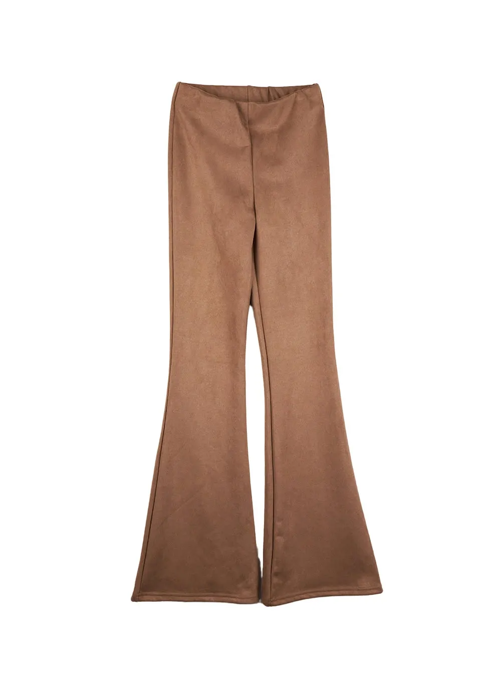 Solid Slim Fit Suede Pants CN408