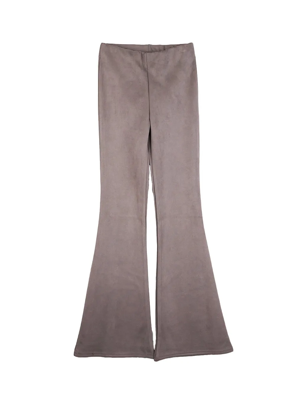 Solid Slim Fit Suede Pants CN408