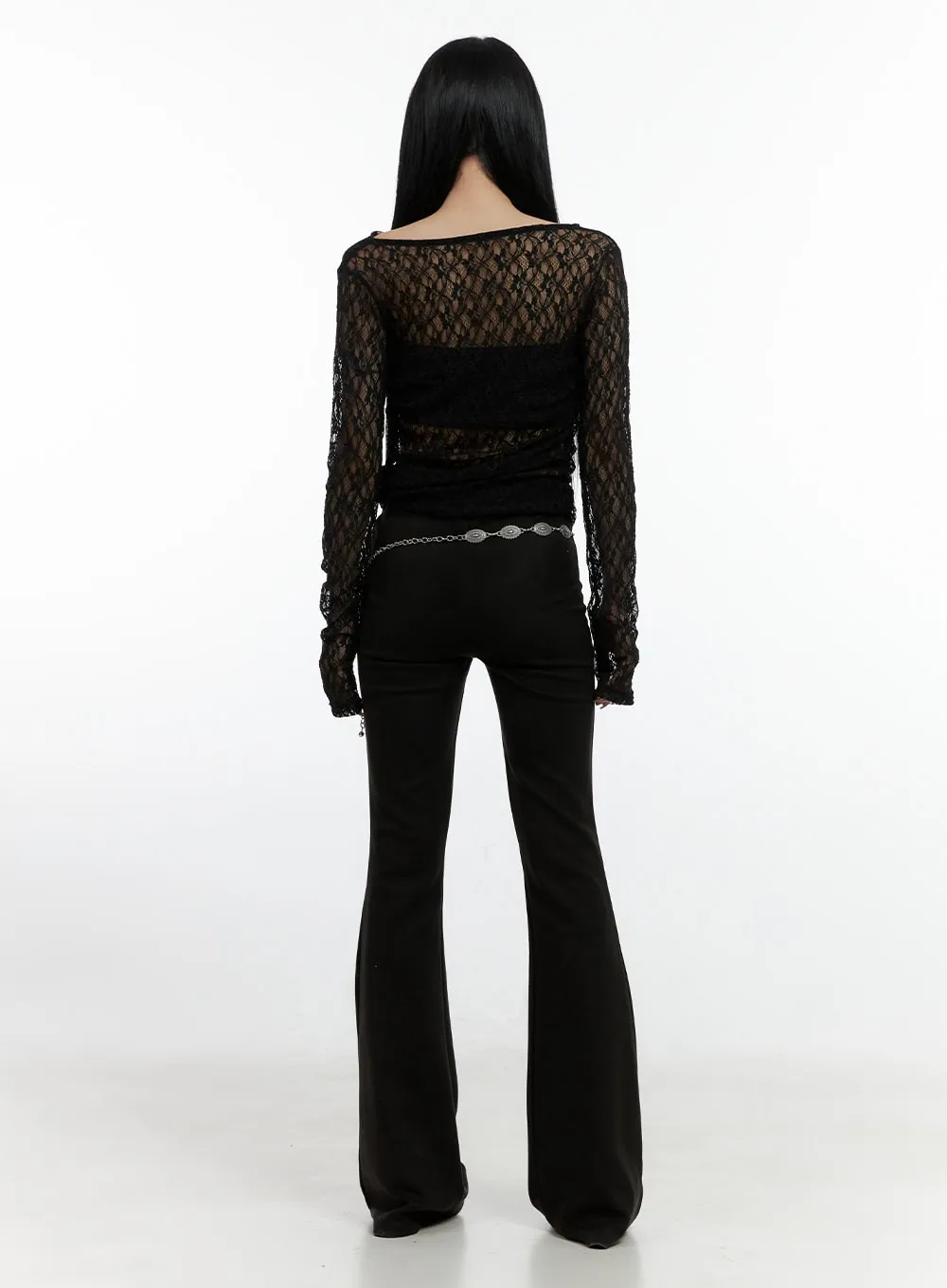 Solid Slim Fit Suede Pants CN408