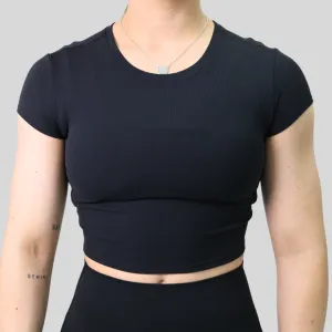 SORAYA CROPPED  TOP - BLACK