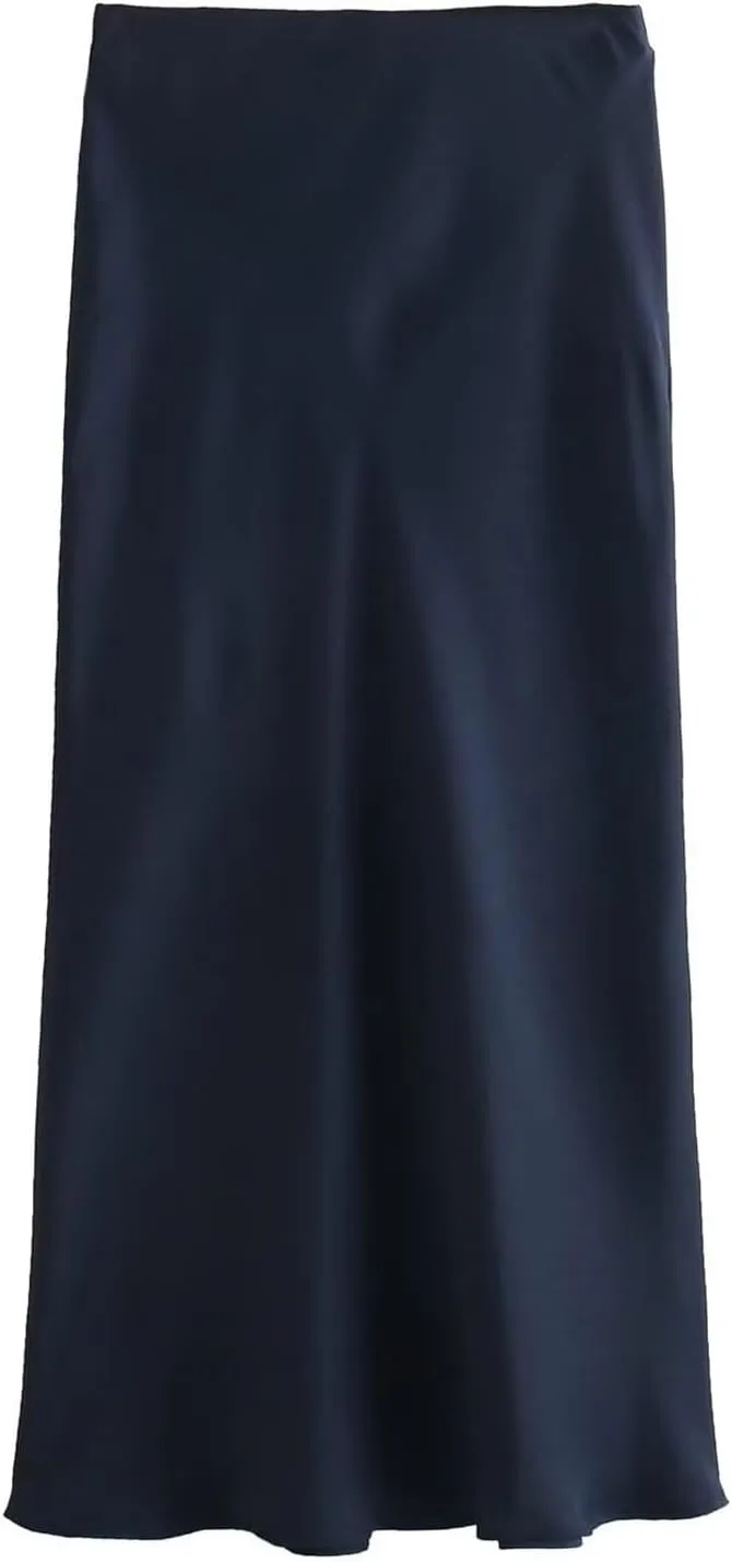 Spring Summer Skirts Satin Skirt High Waisted Maxi Wedding A Line Long Skirts Women's Short Skirt