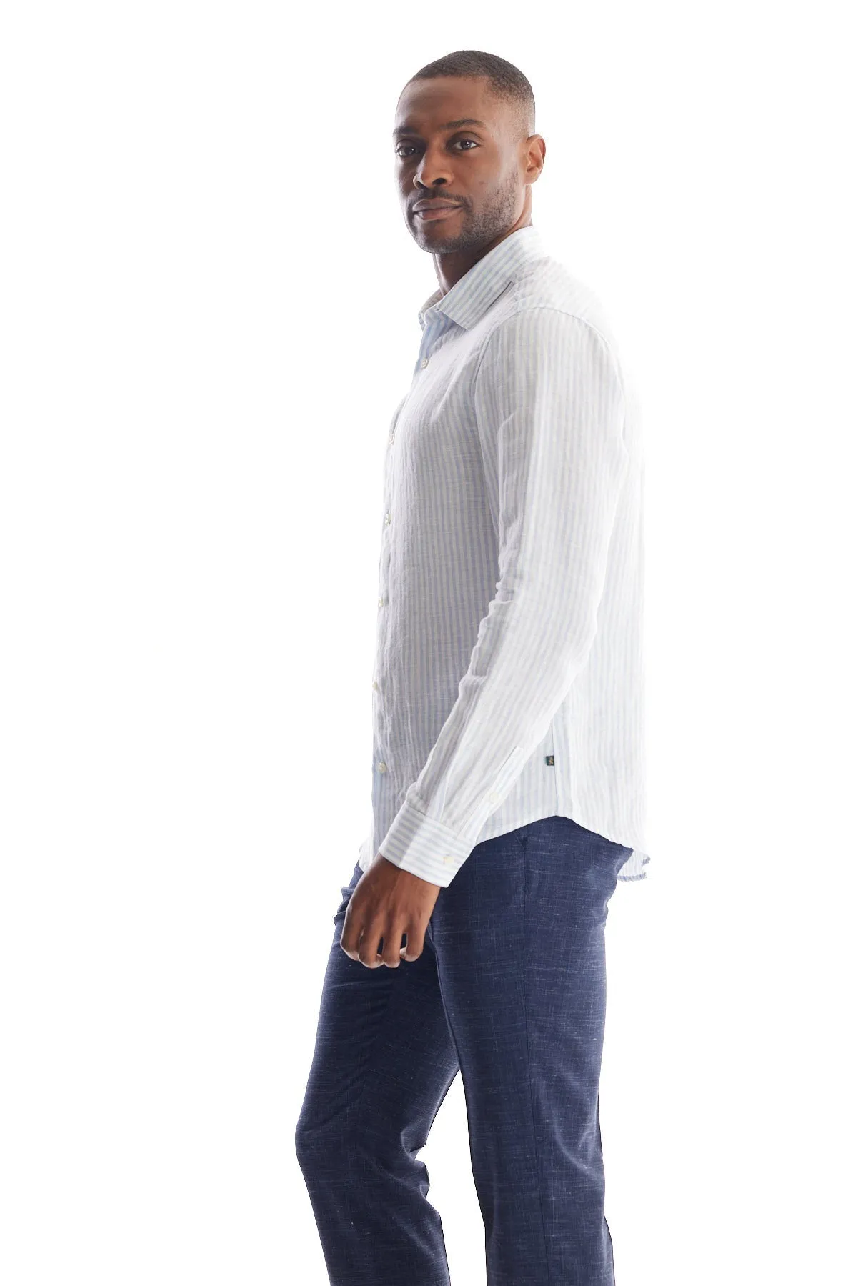 Striped Linen Dress Shirt