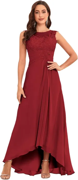 Sukleet Tea Length Mother of The Bride Dresses for Wedding Lace Appliques Formal Dresses Evening Gowns