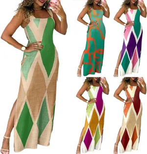 Summer Dresses for Women 2025 Maxi Loose Casual Dress Sleeveless Boho Flowy Sundress Beach Vacation Cocktail Dress