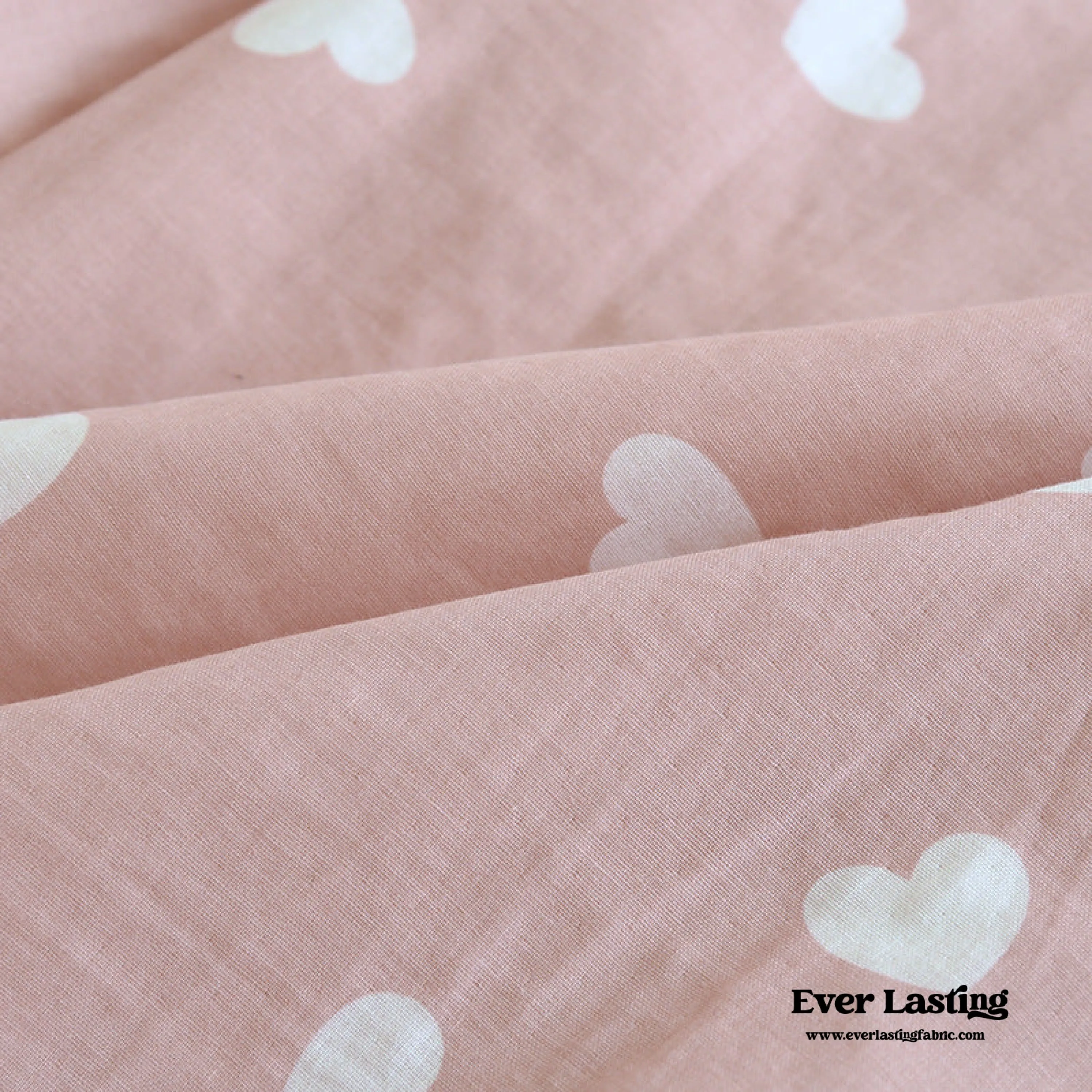 Sweet Heart Long Sleeves and Pants Cotton Pajama Set / Pink