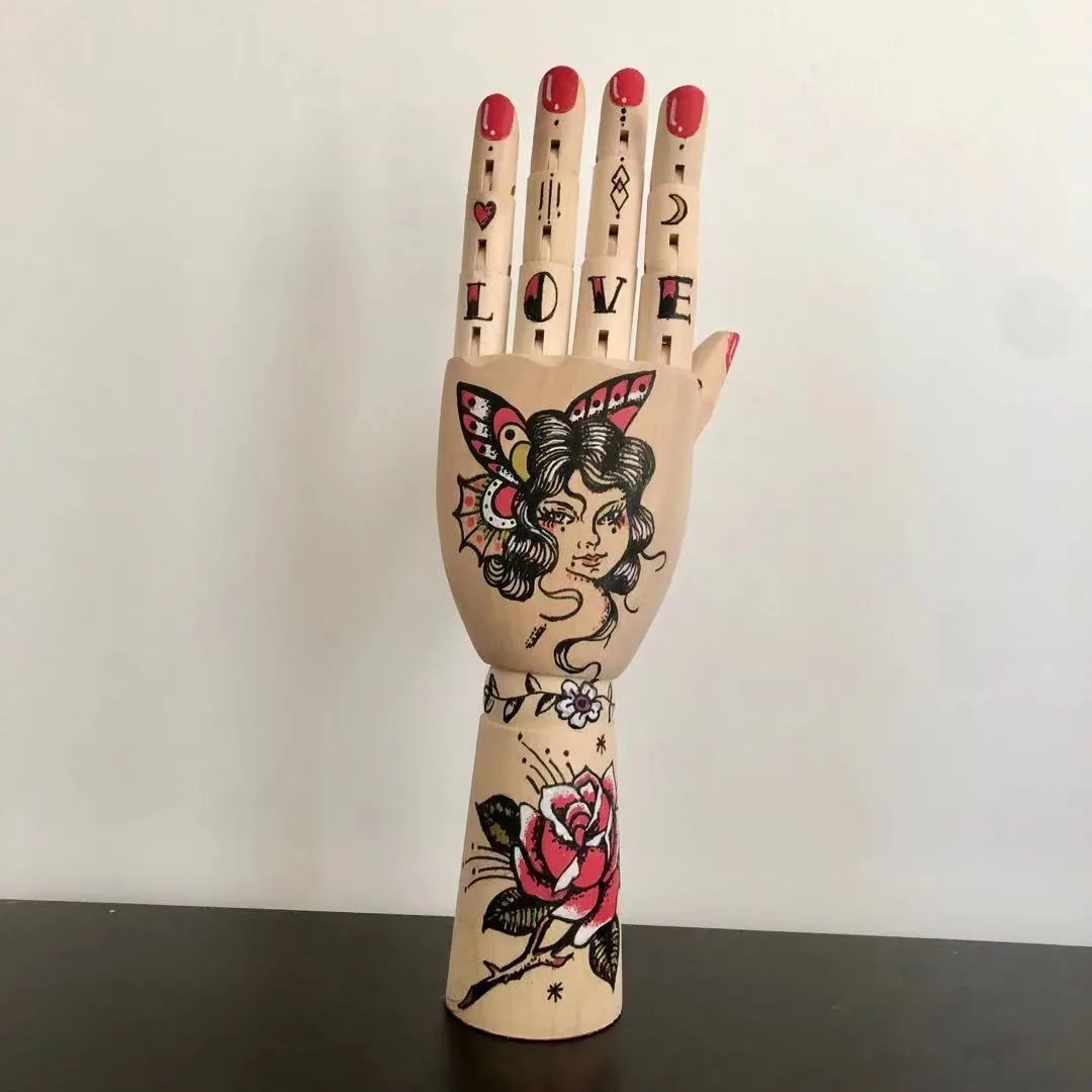 Tattooed Mannequin Hands Sculpture | Jewelery holder