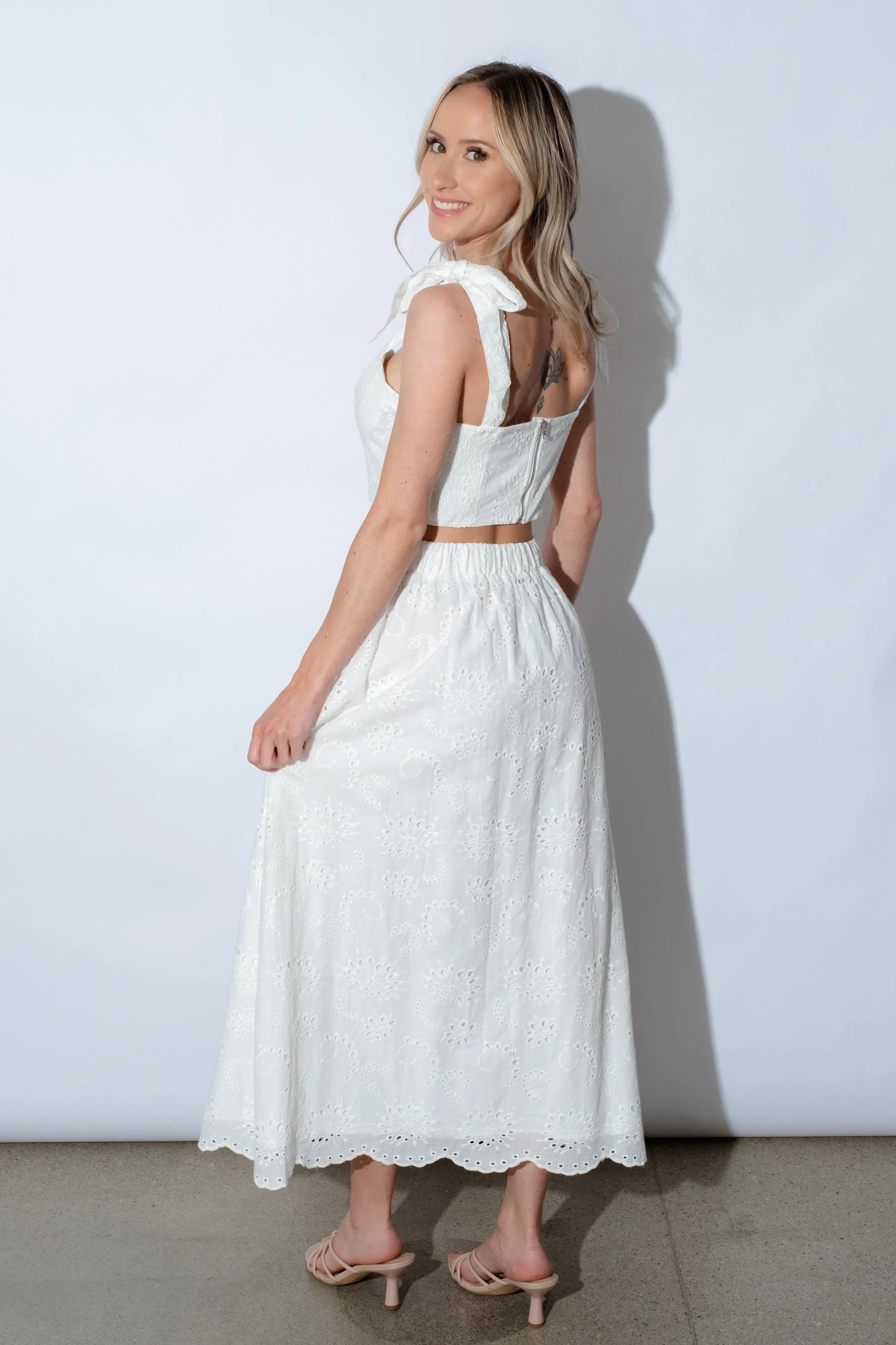 Tayla Eyelet Skirt