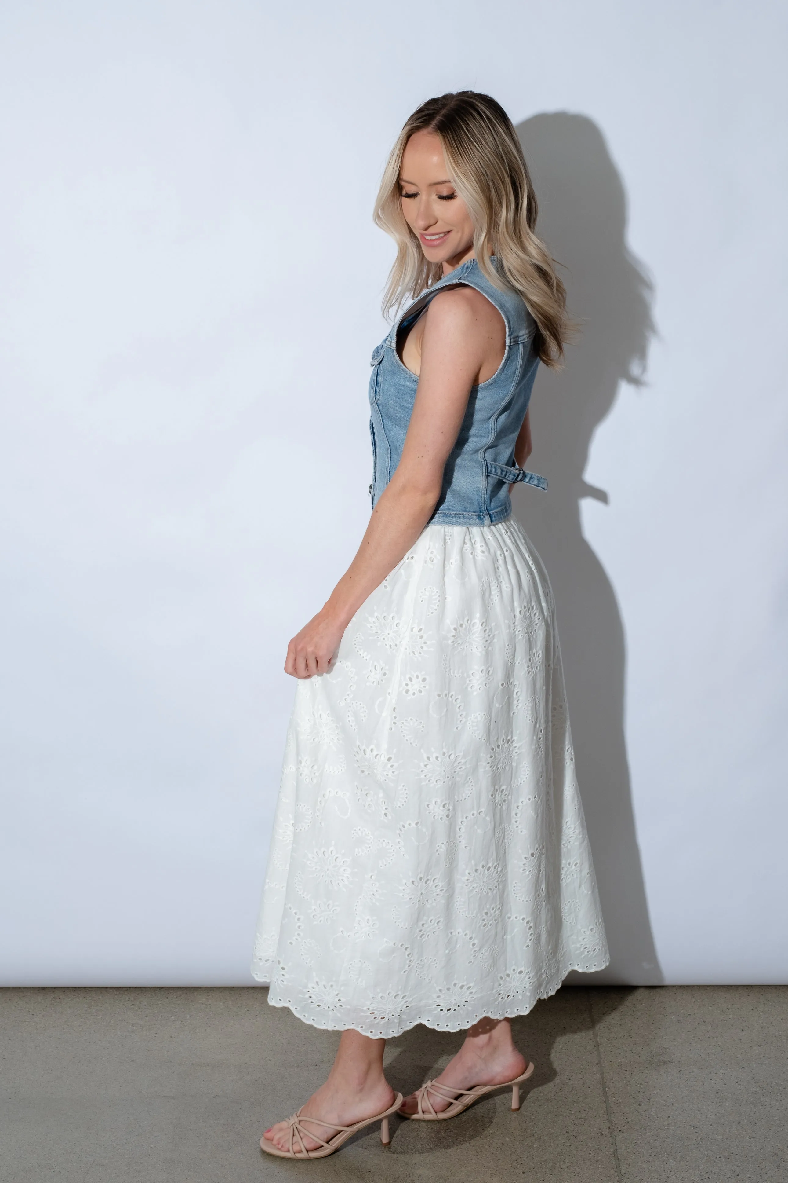 Tayla Eyelet Skirt
