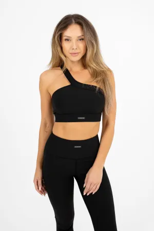 Tempo Ribbed One Shoulder Sports Bra